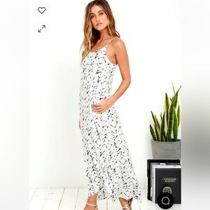 Billabong Beachwalk Ivory Print Maxi Dress